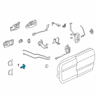 OEM 1999 Acura Integra Checker, Front Door Diagram - 72340-SK8-003