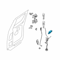 OEM 2005 Nissan Titan Rear Door Inside Handle Assembly, Left Diagram - 82671-7S201