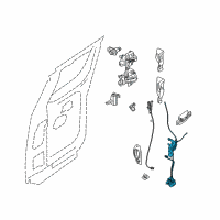 OEM 2014 Nissan Titan Rear Right Driver Door Lock Actuator Diagram - 82500-9FM0A