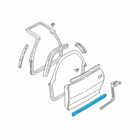 OEM 1997 Chevrolet Camaro Molding Asm, Front Side Door Center (Paint To Match) Diagram - 88892065