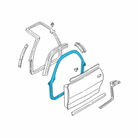 OEM 1993 Chevrolet Camaro Weatherstrip Asm-Front Side Door Diagram - 10337869