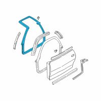 OEM 1993 Chevrolet Camaro Weatherstrip Asm-Front Side Door Diagram - 10336550