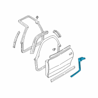 OEM 2000 Chevrolet Camaro Weatherstrip Asm-Front Side Door Lower Diagram - 10284313