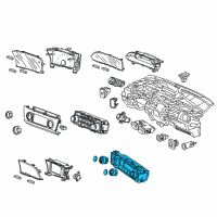 OEM Honda Civic Control Assy., Heater *NH1L* (BLACK) Diagram - 79500-TR6-A01ZB