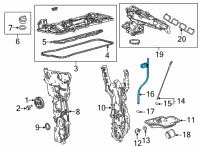 OEM 2022 Lexus NX350 GUIDE, OIL LEVEL GAG Diagram - 11452-25030