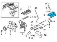 OEM Nissan Frontier Cover Assy-Valve Rocker Diagram - 13264-9BT0A