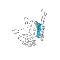 OEM 2007 Jeep Commander Pad-Seat Back Diagram - 5183644AA