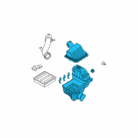 OEM 2010 Ford F-250 Super Duty Air Cleaner Assembly Diagram - 7C3Z-9600-E