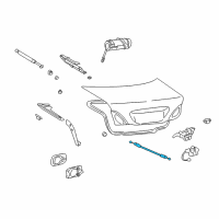 OEM Lexus GS350 Cable Sub-Assy, Luggage Door Lock Control Diagram - 64607-50010