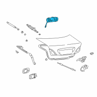 OEM Lexus LS430 Luggage Compartment Lock Cylinder & Key Set Diagram - 69055-50140