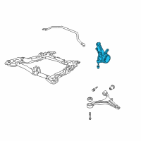 OEM 2004 Honda Element Knuckle, Right Front Diagram - 51210-S9A-020