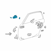 OEM 2000 Toyota Avalon Handle, Outside Diagram - 69230-AC020-A0
