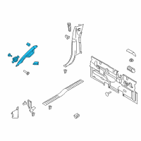 OEM 2020 Ford F-150 Weatherstrip Pillar Trim Diagram - JL3Z-1503599-AA