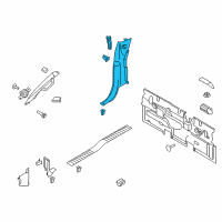 OEM 2022 Ford F-250 Super Duty Rear Pillar Trim Diagram - FL3Z-18278D12-AA