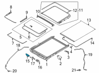 OEM 2020 Nissan Titan XD Motor Assy-Sunroof Diagram - 91295-9FV1A