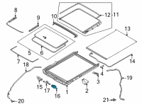 OEM 2020 Nissan Titan XD Motor Assy-Sunroof Diagram - 91232-9FV1A