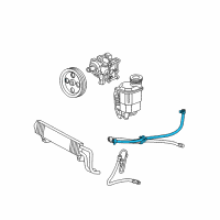 OEM 2010 Dodge Ram 2500 Power Steering Hose Diagram - 68031853AA