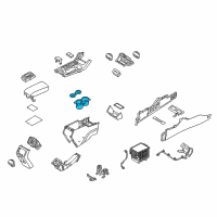 OEM 2016 Hyundai Sonata Cup Holder Assembly Diagram - 84670-C2000-TRY