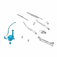 OEM Kia Optima Washer Reservoir & Pump Assembly Diagram - 986102G500DS