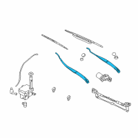 OEM Kia Optima Windshield Wiper Arm Assembly Passenger Diagram - 983202G500