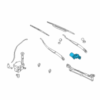 OEM Kia Optima Windshield Wiper Motor Assembly Diagram - 981102G000