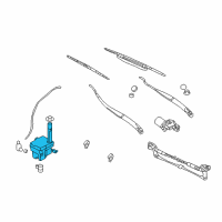 OEM 2006 Kia Optima Windshield Washer Reservoir Assembly Diagram - 986202G500