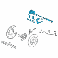 OEM 2012 Honda Civic Caliper Sub-Assembly, Left Rear Diagram - 43019-TR0-A00