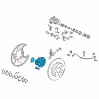 OEM Honda Bearing Assembly, Rear Hub Unit Diagram - 42200-TR3-A01