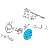 OEM 2015 Honda Civic Disk, Rear Brake Diagram - 42510-TR3-A01