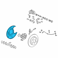OEM Honda Civic Splash Guard, Rear Diagram - 43253-SNX-A00