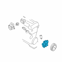 OEM 1996 Infiniti G20 Pump Assembly Water Diagram - 21010-53J05