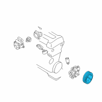 OEM 1993 Nissan Sentra Pulley-Fan & Water Pump Diagram - 21051-53J01