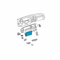 OEM 1996 Chevrolet K1500 Instrument Cluster Assembly Diagram - 16201515