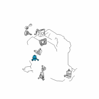 OEM Lexus ES300 INSULATOR, Engine Mounting Diagram - 12362-0A010