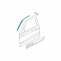 OEM 1998 Dodge Dakota Molding-Windshield Reveal Diagram - 55255732AD