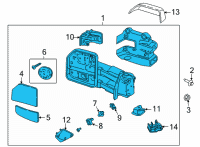 OEM 2022 Ford F-150 MIRROR ASY - REAR VIEW OUTER Diagram - ML3Z-17682-AB