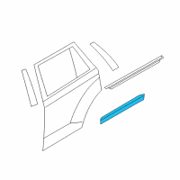 OEM 2011 Ford Edge Lower Molding Diagram - 7T4Z-7825556-BA