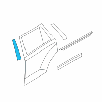 OEM 2015 Lincoln MKX Upper Molding Diagram - 8T4Z-78255A35-A