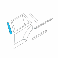 OEM 2009 Lincoln MKX Upper Molding Diagram - 8T4Z-78255A35-A