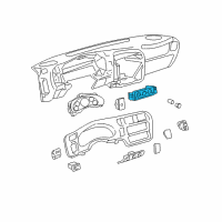 OEM 2000 Chevrolet S10 Heater & Air Conditioner Control Assembly Diagram - 15098964