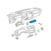 OEM 2004 Oldsmobile Bravada Heater & Air Conditioner Control Assembly Diagram - 15098964