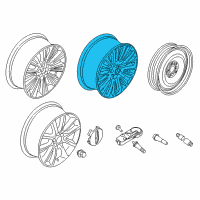 OEM Lincoln MKZ Wheel, Alloy Diagram - DP5Z-1007-B