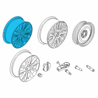 OEM 2016 Lincoln MKZ Wheel, Alloy Diagram - FP5Z-1007-B