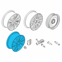 OEM Lincoln Wheel, Alloy Diagram - DP5Z-1007-D