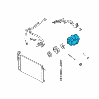 OEM Lincoln MKZ Compressor Diagram - 8H6Z-19703-B