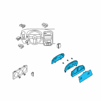 OEM 2003 Nissan Frontier Speedometer Instrument Cluster Diagram - 24810-2Z710
