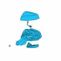 OEM 2021 Toyota RAV4 Mirror Assembly Diagram - 87940-0R490-A1