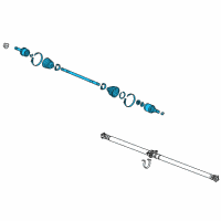 OEM 2018 Honda HR-V Driveshaft Assembly, Passenger Side Diagram - 42310-T7D-003