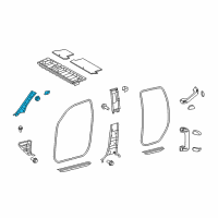 OEM 2017 Toyota Tundra Weatherstrip Pillar Trim Diagram - 62220-0C060-B0