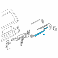 OEM Nissan Pathfinder Rear Window Wiper Arm Assembly Diagram - 28780-2W10A